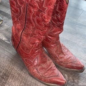 Women’s red corral boots